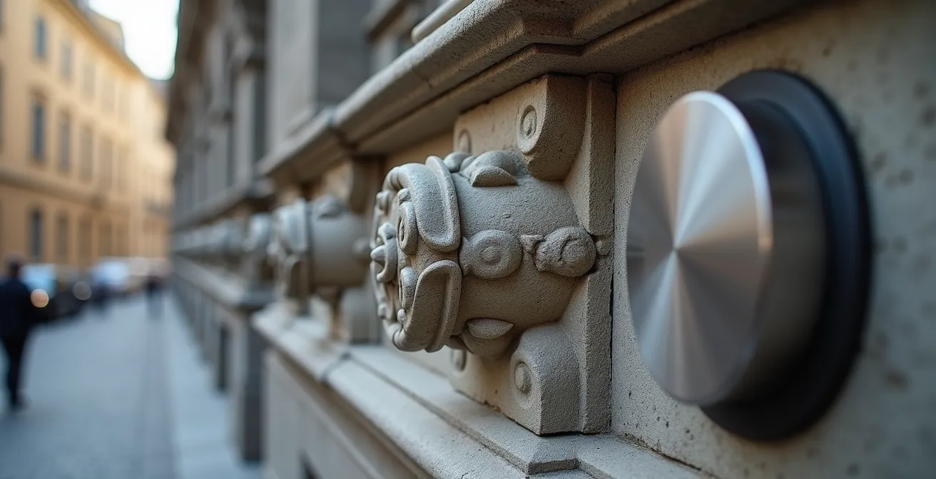 Fotografische Perspektive vom Eisernen Steg mit Dom und Frankfurter Skyline